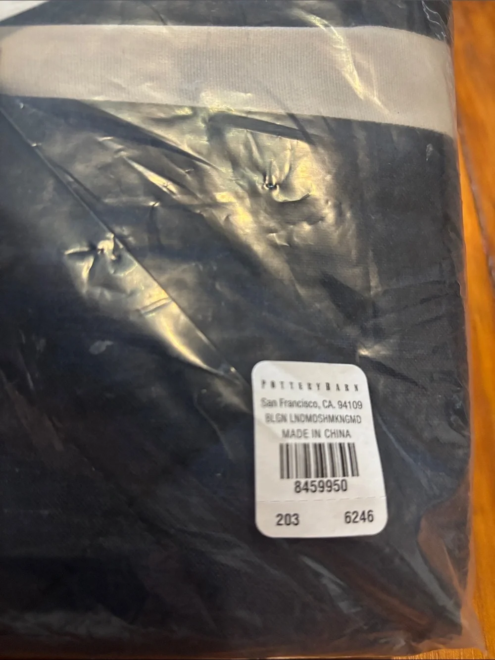 NWT Pottery Barn Belgian Flax Linen King Sham Midnight Navy Blue